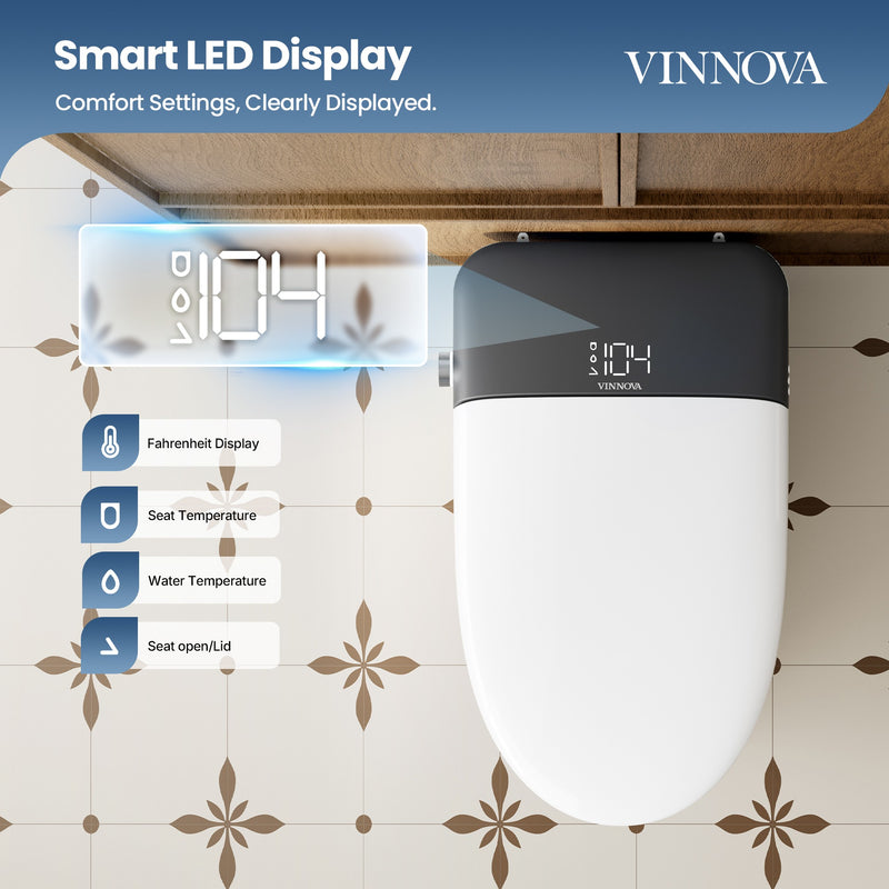 Vinnova 901026-UT-WB Madrid Smart Bidet Toilet ULTRA Version with White/Black Lid - view 7
