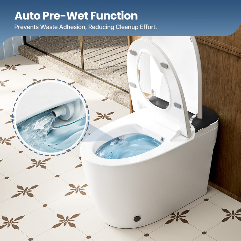 Vinnova 901026-UT-WB Madrid Smart Bidet Toilet ULTRA Version with White/Black Lid - view 9