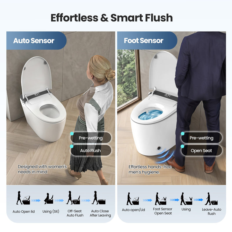 Vinnova 901026-UT-WG Madrid Smart Bidet Toilet ULTRA Version with White/Gray Lid - view 11