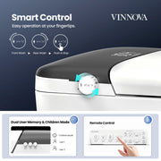 Vinnova 901026-UT-WG Madrid Smart Bidet Toilet ULTRA Version with White/Gray Lid - view 13