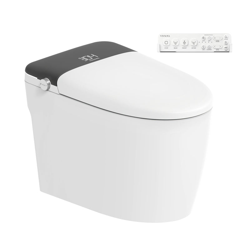 Vinnova 901026-UT-WG Madrid Smart Bidet Toilet ULTRA Version with White/Gray Lid