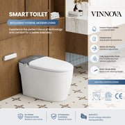 Vinnova 901026-UT-WG Madrid Smart Bidet Toilet ULTRA Version with White/Gray Lid - view 6