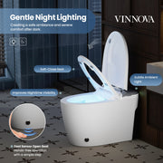 Vinnova 901026-UT-WG Madrid Smart Bidet Toilet ULTRA Version with White/Gray Lid - view 8