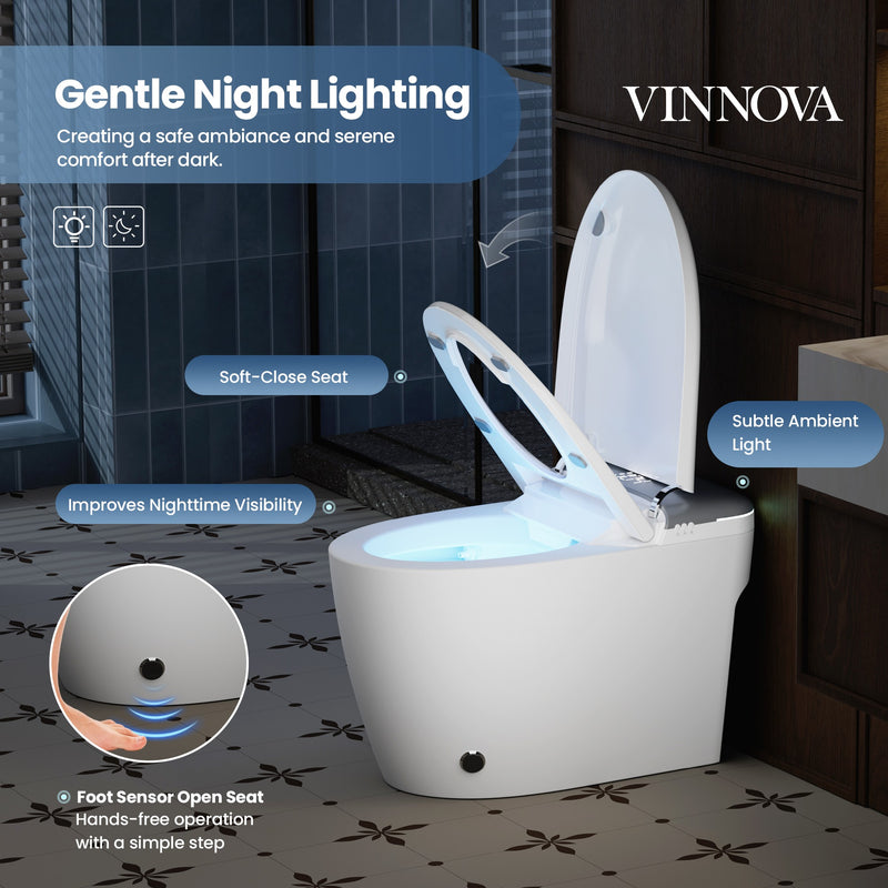 Vinnova 901026-UT-WG Madrid Smart Bidet Toilet ULTRA Version with White/Gray Lid - view 8