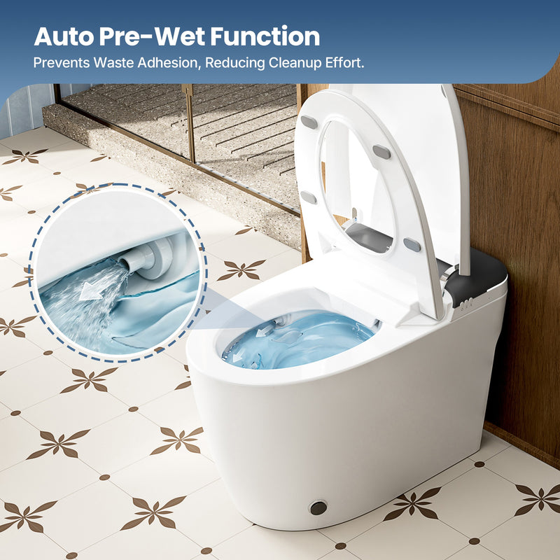 Vinnova 901026-UT-WG Madrid Smart Bidet Toilet ULTRA Version with White/Gray Lid - view 9