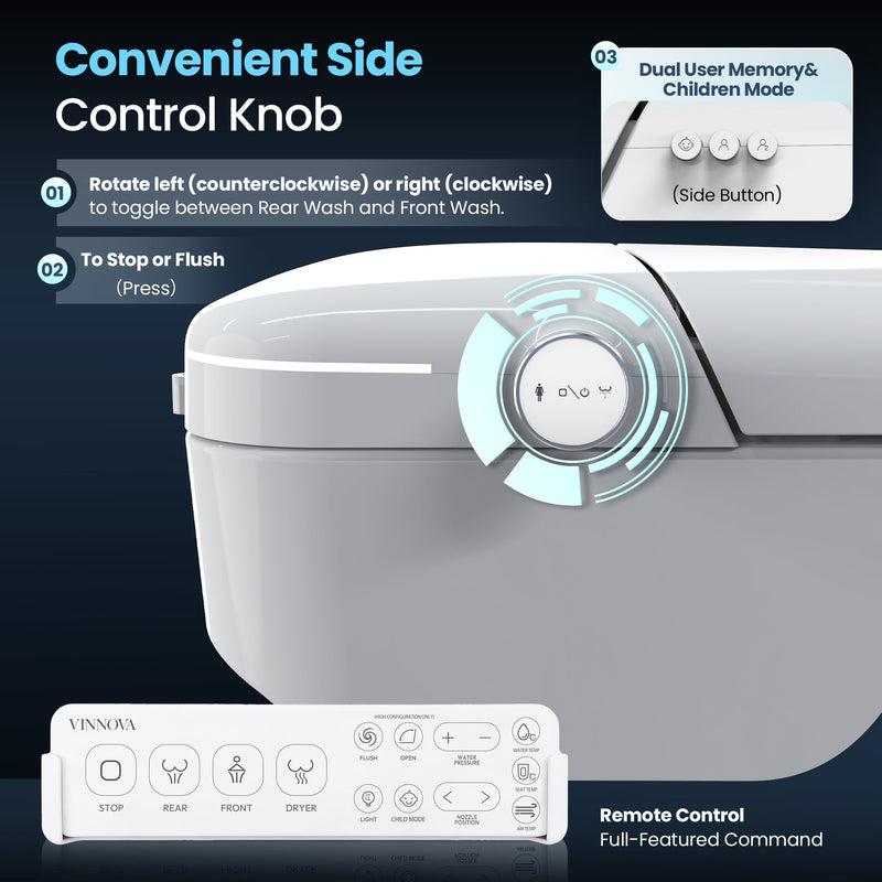 Vinnova 901026-UT-WH Madrid Smart Bidet Toilet ULTRA Version