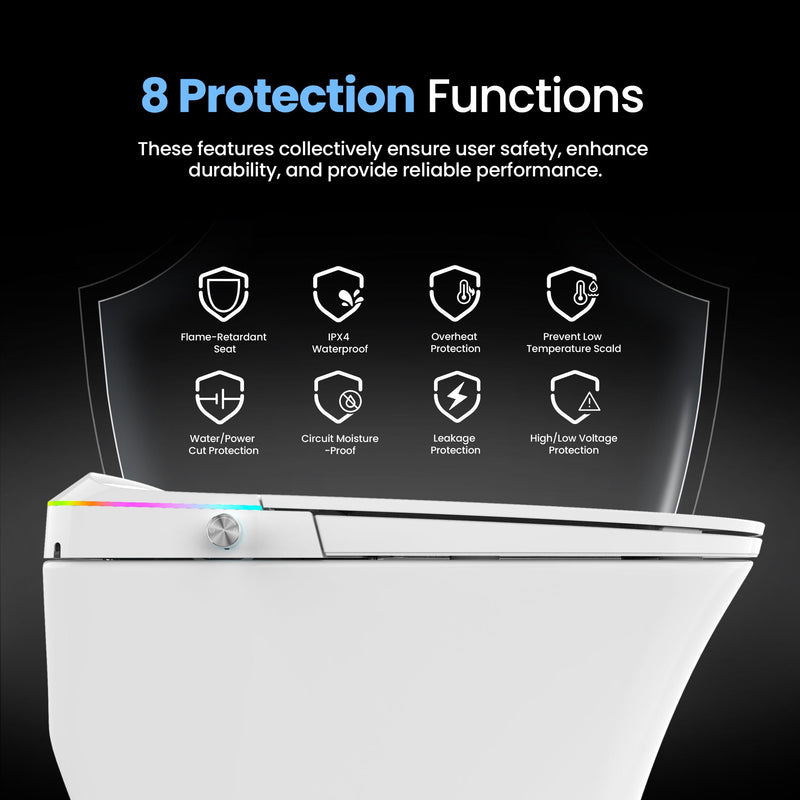 Vinnova 902027-MT-WH Zarautz Elongated  Smart Bidet Toilet MAX Version