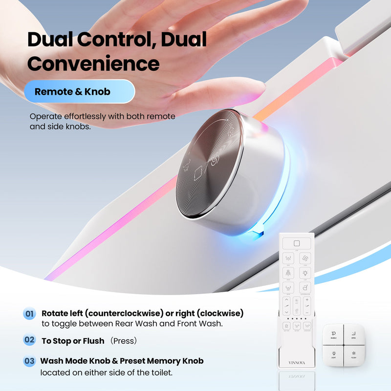 Vinnova 902027-UT-WH Zarautz Elongated  Smart Bidet Toilet ULTRA Version
