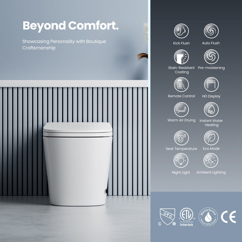 Vinnova 903028-MT-WH Yecla Elongated  Smart Bidet Toilet MAX Version