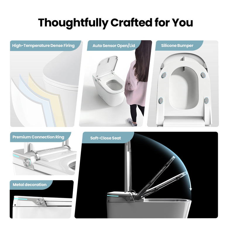 Vinnova 903028-UT-WH Yecla Elongated  Smart Bidet Toilet ULTRA Version