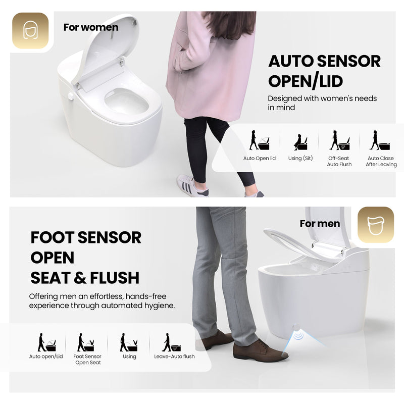 Vinnova 904028-PT-WH Vittuone Elongated  Smart Bidet Toilet ULTRA PLUS Version