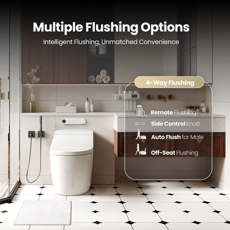 Vinnova 904028-PT-WH Vittuone Elongated  Smart Bidet Toilet ULTRA PLUS Version
