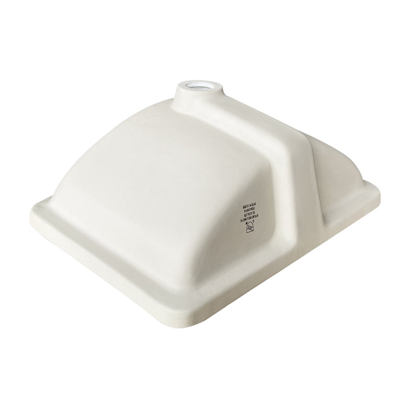 Vinnova 9121-BAS-WH Vinnova Lyon Ceramic Rectangular Undermount Bathroom Sink with Overflow in White