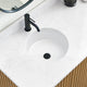 Vinnova 9122-BAS-WH Marseille Ceramic Circular Undermount Bathroom Sink with Overflow in White