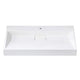 Vinnova 9221-BAS-WH Vera 35.4" Rectangular White Composite Granite Stone Console Bathroom Vanity Sink