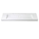 Vinnova 9247-BAS-WH Vera 72" Rectangular White Composite Granite Stone Console Bathroom Vanity Sink