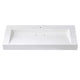 Vinnova 9256-BAS-WH Vera 47.4" Rectangular White Composite Granite Stone Console Bathroom Vanity Sink