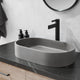 Vinnova 9258-BAS-GR Eibar Grey Concrete Oval Vessel Bathroom Sink