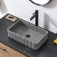 Vinnova 9261-BAS-GR Sao Paulo Grey Concrete Rectangular Vessel Bathroom Sink