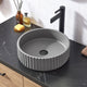 Vinnova 9262-BAS-GR Lagos Grey Concrete Circular Vessel Bathroom Sink