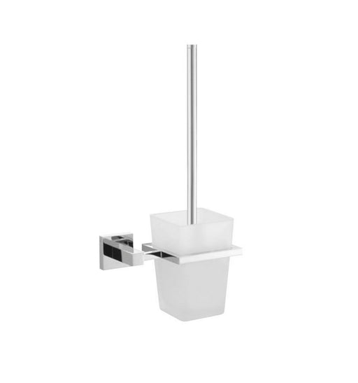 Kube Bath 93610 Aqua Piazza Frosted Glass Toilet Brush, Chrome