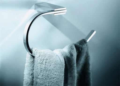 Kube Bath 94002 Aqua Fino Towel Ring, Chrome - view 2