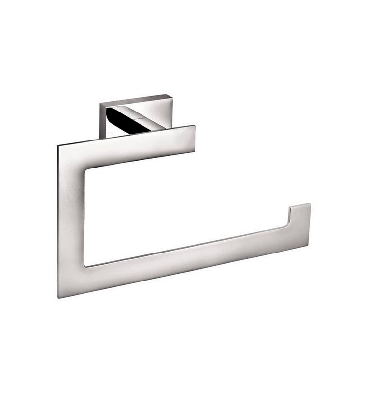 Kube Bath 9713 Aqua Plato Towel Ring, Chrome