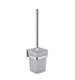 Kube Bath 9929 Aqua Nuon Toilet Brush with Frosted Glass Cup, Chrome