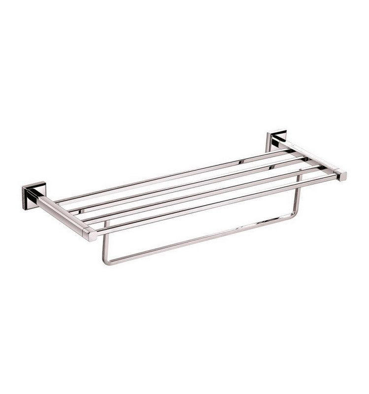 Kube Bath 9981 Aqua Nuon Towel Rack, Chrome