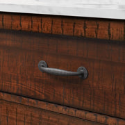 Aberdeen 30 in. W x 22 in. D Vanity in Rustic Sierra with Marble Vanity Top in White with White Basin