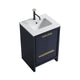 Kube Bath AD624BLUE Dolce 24" Blue Free Standing Single Sink Bathroom Vanity with Quartz Top