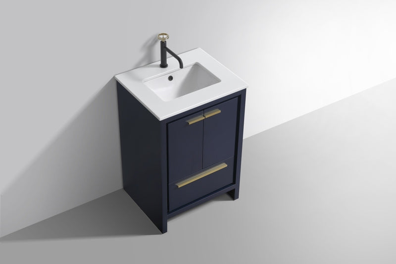 Kube Bath AD624BLUE Dolce 24" Blue Free Standing Single Sink Bathroom Vanity with Quartz Top - view 4