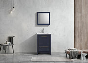 Kube Bath AD624BLUE Dolce 24" Blue Free Standing Single Sink Bathroom Vanity with Quartz Top - view 2