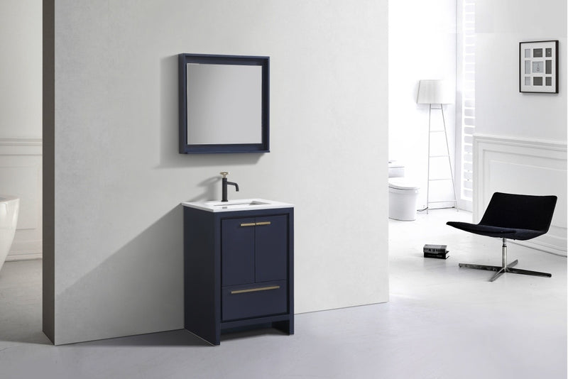 Kube Bath AD624BLUE Dolce 24" Blue Free Standing Single Sink Bathroom Vanity with Quartz Top - view 3