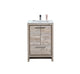Kube Bath AD624NW Dolce 24" Nature Wood Free Standing Single Sink Bathroom Vanity with Quartz Top