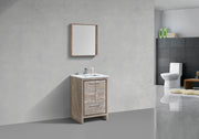 Kube Bath AD624NW Dolce 24" Nature Wood Free Standing Single Sink Bathroom Vanity with Quartz Top - view 3