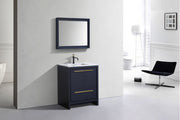 Kube Bath AD630BLUE Dolce 30" Blue Free Standing Single Sink Bathroom Vanity with Quartz Top - view 3