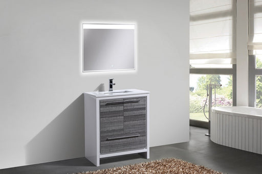 Kube Bath AD630HG Dolce 30" Ash Gray Free Standing Single Sink Bathroom Vanity with Quartz Top - view 2