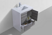 Kube Bath AD630HG Dolce 30" Ash Gray Free Standing Single Sink Bathroom Vanity with Quartz Top - view 4