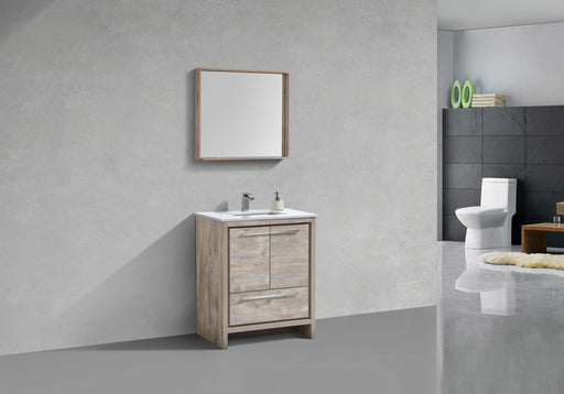 Kube Bath AD630NW Dolce 30" Nature Wood Free Standing Single Sink Bathroom Vanity with Quartz Top - view 2
