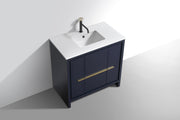 Kube Bath AD636BLUE Dolce 36" Blue Free Standing Single Sink Bathroom Vanity with Quartz Top - view 4