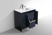 Kube Bath AD636BLUE Dolce 36" Blue Free Standing Single Sink Bathroom Vanity with Quartz Top - view 5