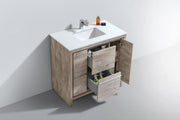 Kube Bath AD636NW Dolce 36" Nature Wood Free Standing Single Sink Bathroom Vanity with Quartz Top - view 4