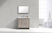 Kube Bath AD636NW Dolce 36" Nature Wood Free Standing Single Sink Bathroom Vanity with Quartz Top - view 5