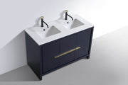 Kube Bath AD648DBLUE Dolce 48" Blue Free Standing Double Sink Bathroom Vanity with Quartz Top - view 4