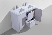 Kube Bath AD648DGW Dolce 48" High Gloss White Free Standing Double Sink Bathroom Vanity with Quartz Top - view 4