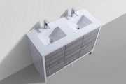 Kube Bath AD648DHG Dolce 48" Ash Gray Free Standing Double Sink Bathroom Vanity with Quartz Top - view 2