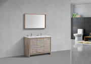 Kube Bath AD648DNW Dolce 48" Nature Wood Free Standing Double Sink Bathroom Vanity with Quartz Top - view 2
