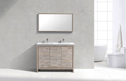 Kube Bath AD648DNW Dolce 48" Nature Wood Free Standing Double Sink Bathroom Vanity with Quartz Top - view 5
