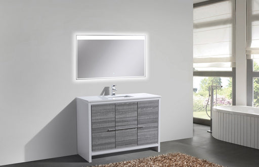 Kube Bath AD648SHG Dolce 48" Ash Gray Free Standing Single Sink Bathroom Vanity with Quartz Top - view 2